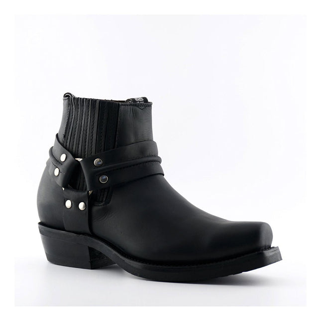 Grinders Unisex Black Western Leather Boots - Renegade Lo