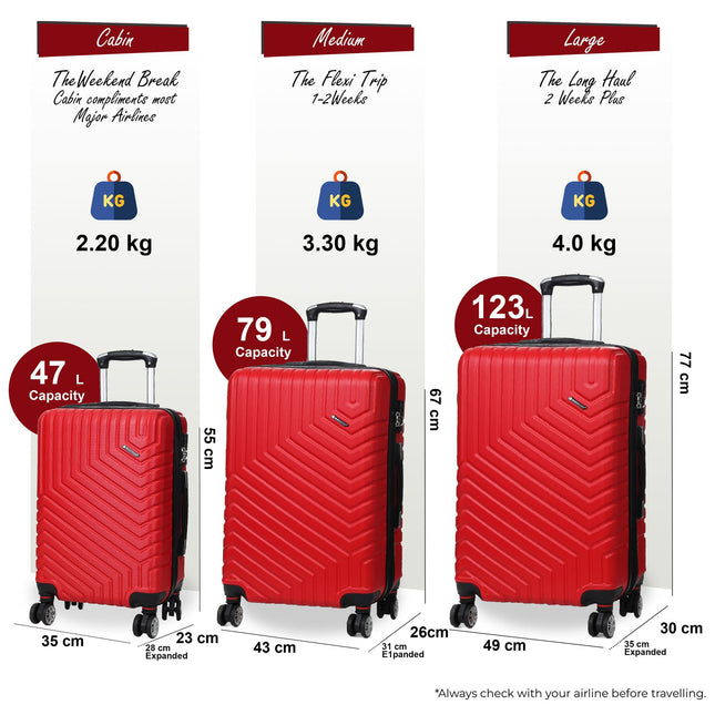 Expandable Hard Shell 8 Wheels Luggage Travel Cabin Bags Suitcase Set