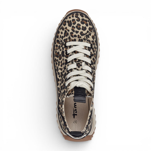Tamaris Women’s Platform Trainers Leopard Print Sneaker Shoes