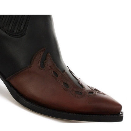 Grinders Unisex Leather Black Western Boots - Arizona Lo