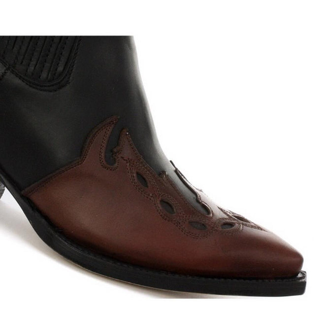 Grinders Unisex Leather Black Western Boots - Arizona Lo