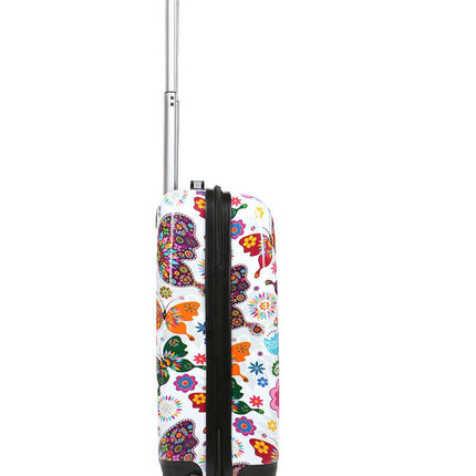 Hard Shell Printed Dual 4 Wheel Luggage Suitcase