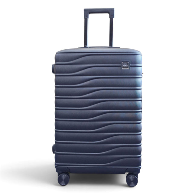 Hardshell Black Suitcase Set Robust 8 Wheel Luggage Cabin Case Bag