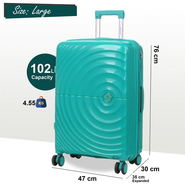 Expandable Hard Shell 8 Wheels Luggage Travel Cabin Suitcase Set
