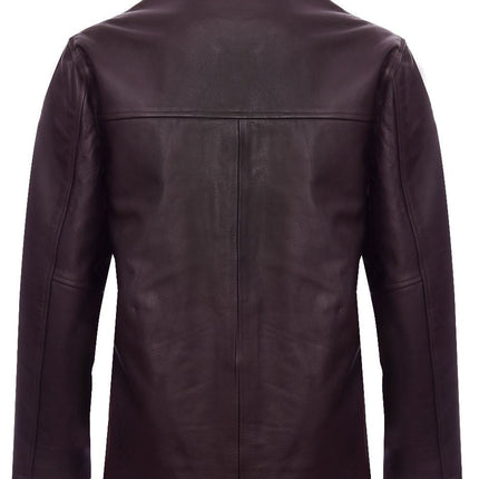 Mens Cowhide Leather Box Jacket-Mendoza