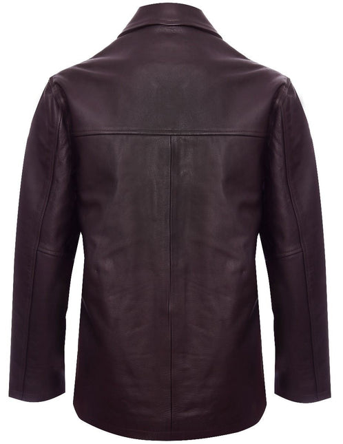 Mens Cowhide Leather Box Jacket-Mendoza