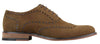 Mens Classic Oxford Brogue Shoes In Tan/Navy Suede
