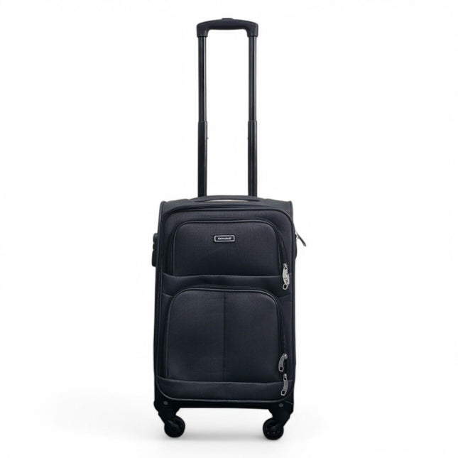 Soft Shell Lightweight Cabin Suitcase 55 x 33 x 21 cm Luggage Suitable for Easyjet, Ryanair