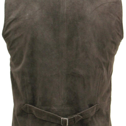 Mens Classic Smooth Goat Suede Leather Waistcoat-Exeter