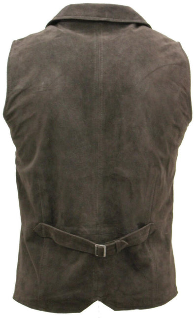 Mens Classic Smooth Goat Suede Leather Waistcoat-Exeter
