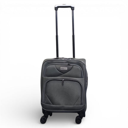 Soft Shell Lightweight Nylon Suitcase Set 4 Wheel Travel Case Holiday Bags