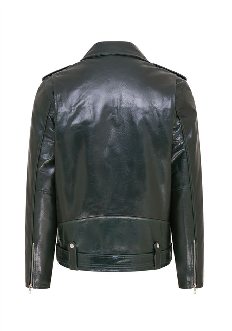 Mens Retro Brando Quilted Leather Biker Jacket Vintage Motorcycle Style