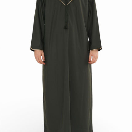 Men's Ramadan Green Moroccan Jubba Robe Djellaba Eid Thobe - TT-007