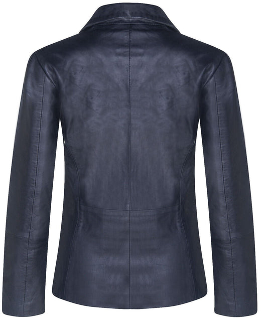 Womens Soft Leather Blazer Jacket-Apeldoorn
