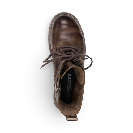 Windsorsmith Women’s Brown Leather Lace-Up Combat Boots - Intermission