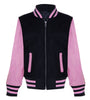 Kids Varsity Bomber Jacket with Real Leather Sleeves