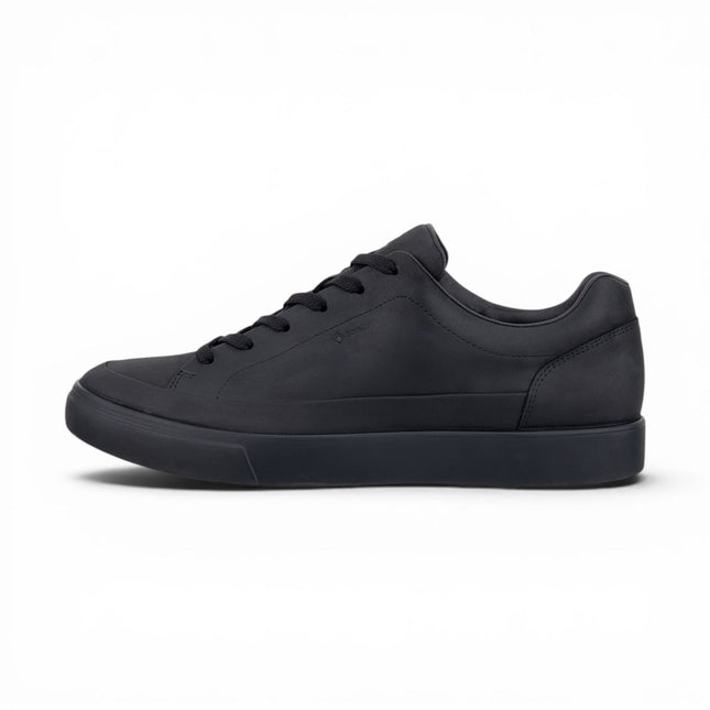 Ecco Men's Black Leather Waterproof Trainer Sneaker Shoes - Soft 10
