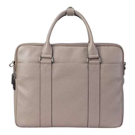 Genuine Leather Grey Laptop Business Briefcase Office Work Travel Bag - Sutton