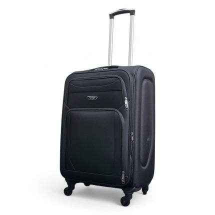 Soft Shell Lightweight Nylon Suitcase Set 4 Wheel Travel Case Holiday Bags