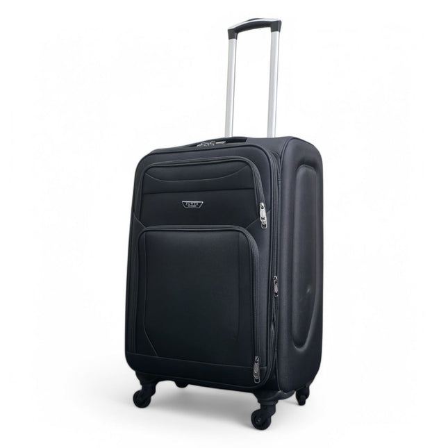 Soft Shell Lightweight Nylon Suitcase Set 4 Wheel Travel Case Holiday Bags