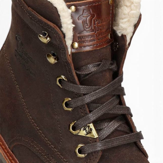 Panama Jack Men's Brown Leather Waterproof Lace-Up Ankle Boots - P03-Aviator C41