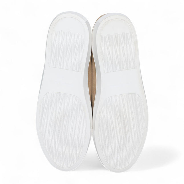 Antique Rogue Men’s Stone Taupe Suede Leather Trainer Sneaker Shoes - Gibbs