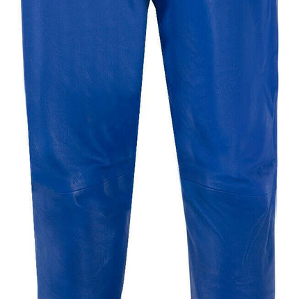 Mens  Leather Jogging Bottoms-Boston