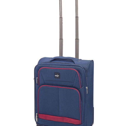 Soft Shell Cabin Suitcase 54 x 38 x 21 cm Lightweight Luggage Suitable for Easyjet, Ryanair