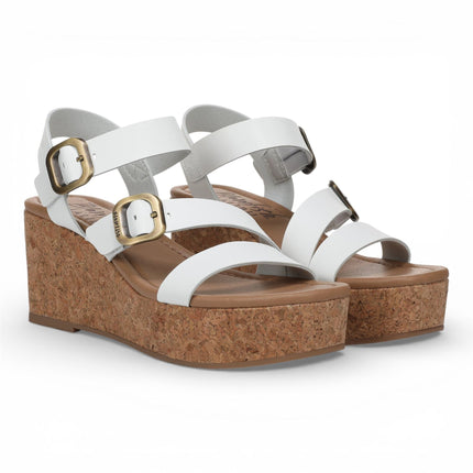 Blowfish Malibu Womens White Wedge Strappy Espadrille Heel Sandals - Ali