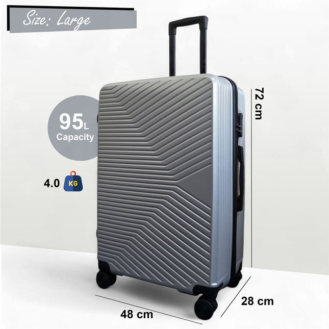 Hardshell Suitcase Set Robust 8 Wheel Luggage Cabin Case Bag