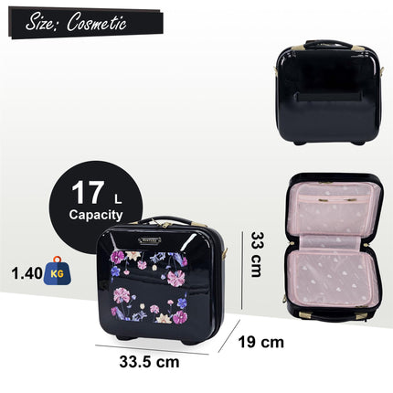 Hard Shell Flower Print Suitcase Luggage Set