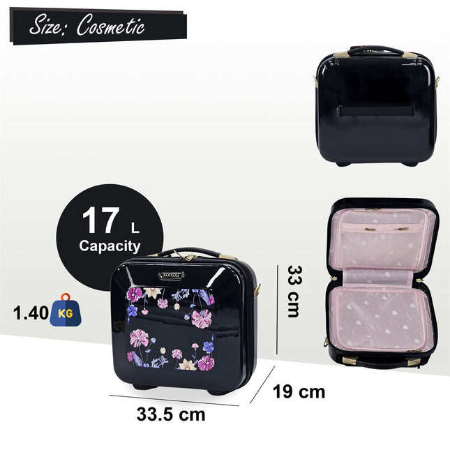 Hard Shell Flower Print Suitcase Luggage Set
