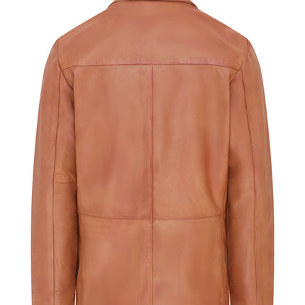 Mens Genuine Leather Blazer Soft Real Italian Tailored Vintage Jacket Coat