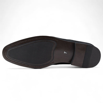 Men's Black Suede Moccasin Loafers Smart Slip-On Shoes