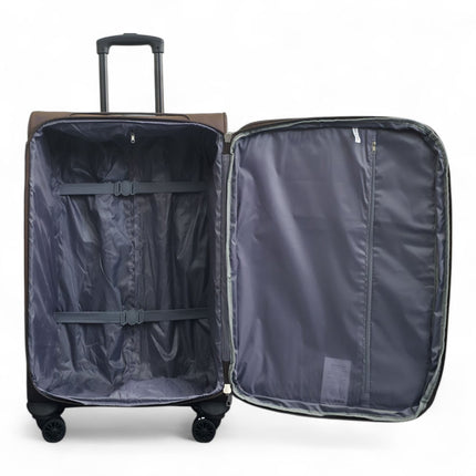 Expandable Soft 8 Wheel Lightweight Suitcase Luggage Travel Bags Set