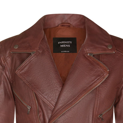 Mens Cross Zip CE Armour Biker Jacket - Budapest