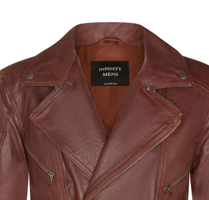 Mens Cross Zip CE Armour Biker Jacket - Budapest
