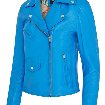 Women's Classic Brando Biker Leather Jacket - Broome