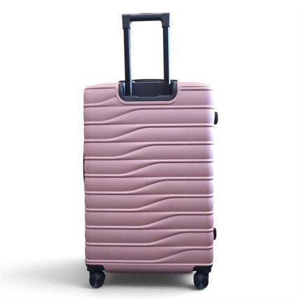Hardshell Rose Gold Suitcase Set Robust 8 Wheel Luggage Cabin Case Bag