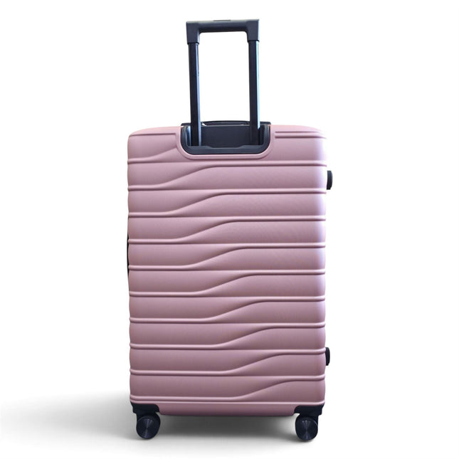 Hardshell Rose Gold Suitcase Set Robust 8 Wheel Luggage Cabin Case Bag