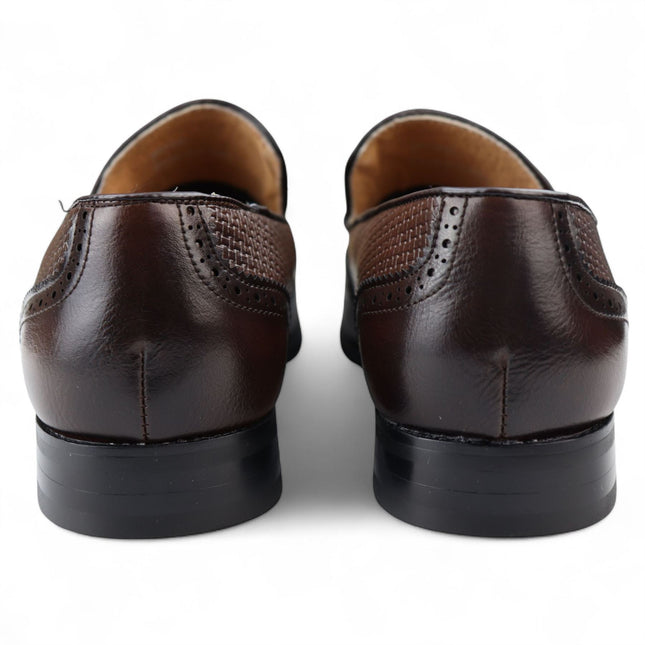 Men's Brown Tassel Moccasin Loafers Smart Slip-On Dress Shoes