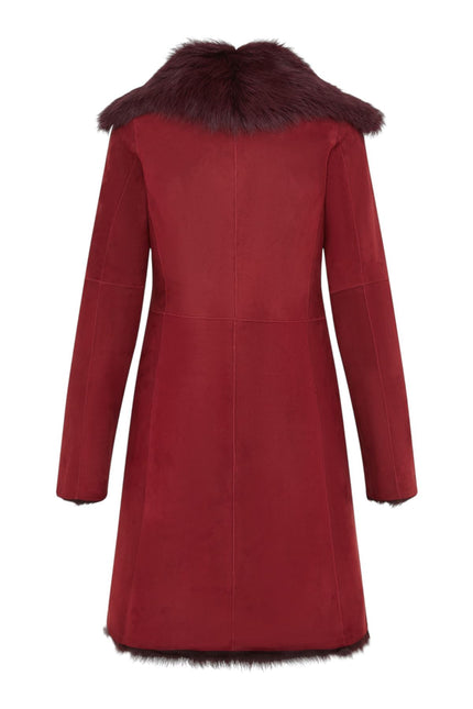 Womens Toscana Sheepskin Suede Trench Coat-Tbilisi