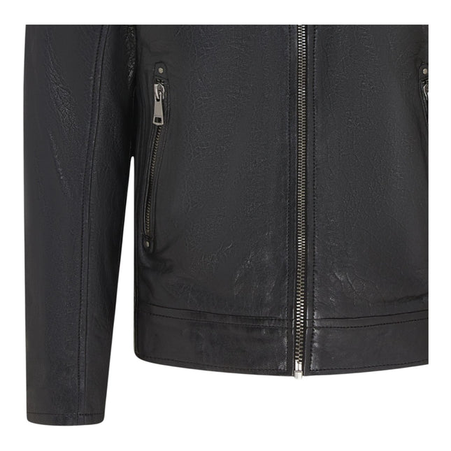 Men's Modern Classic Leather Quilted Biker Jacket - Derry