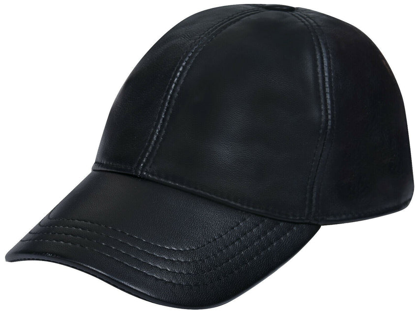 Unisex Real Nappa Leather Adjustable Golf Snapback Plain Baseball Cap Hat
