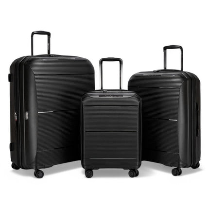 Expandable Hard Shell PP 8 Wheel Luggage Travel Cabin Holiday Bags Suitcase Set
