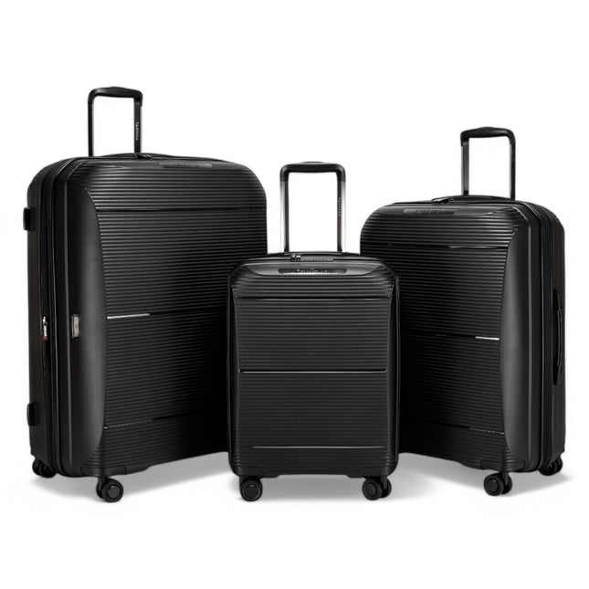 Expandable Hard Shell PP 8 Wheel Luggage Travel Cabin Holiday Bags Suitcase Set