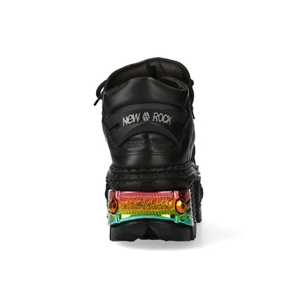 New Rock Platform Leather Ankle Boots-WALL106-S23