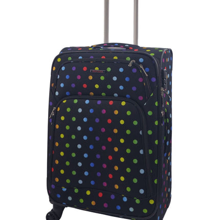 Lightweight Print Suitcases 8 Wheel Luggage Travel Soft Bags Set