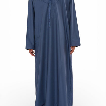 Kids Boys Eid Blue Moroccan Jubba Robe Djellaba Ramadan Eid Thobe - K-HM11