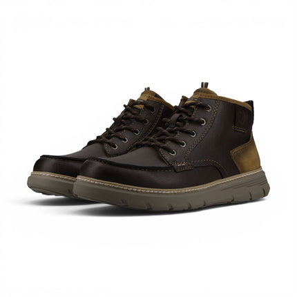 Bugatti Men's Leather Brown Lace-up Casual Ankle Boots - Pulau